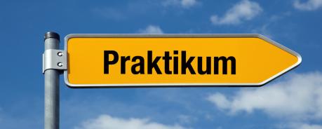 Praktikum Hinweisschild Praktikum