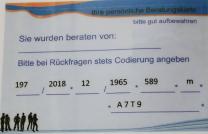 Abbildung einer Beratungskarte